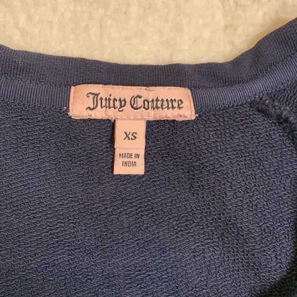 Juicy Couture waist tie navy blue embroidered romper jumpsuit dress size XS - Picture 6 of 12